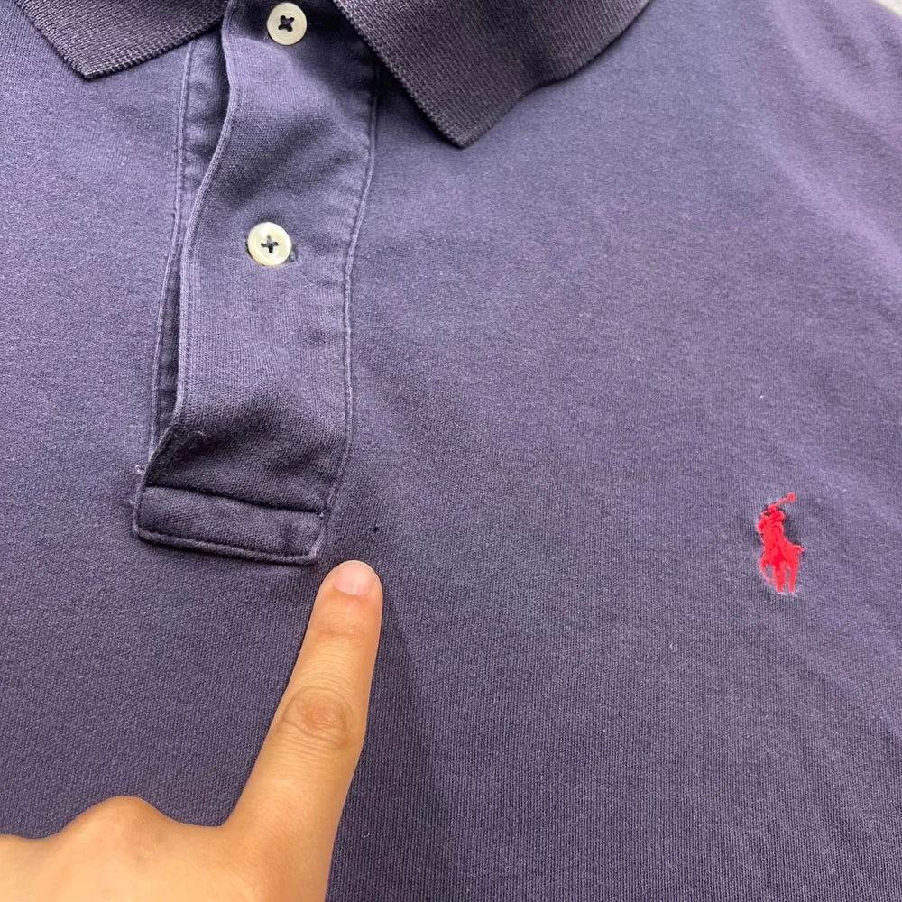 Polo Ralph Lauren Mens 2XB Big Navy Blue Short Sleeve Cotton Polo Shirt Red Pony